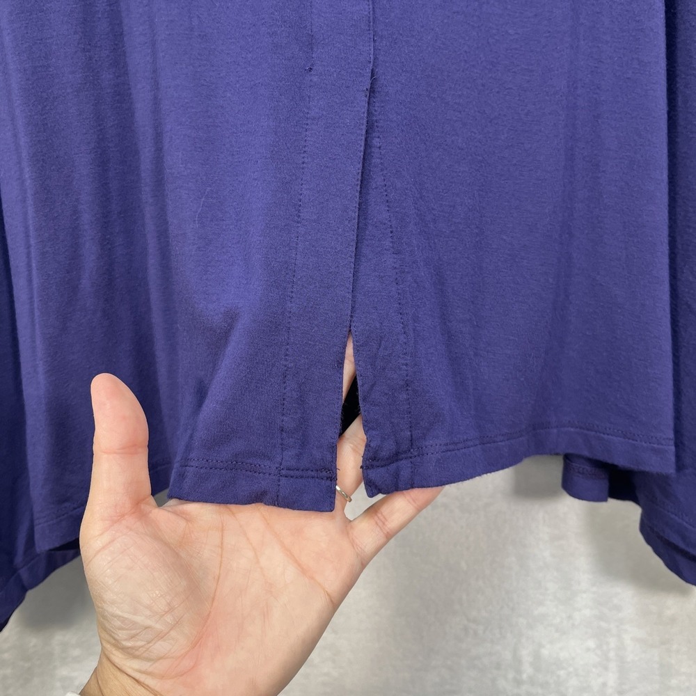 Soft Surroundings 3/4 Sleeve Boat Neck Tunic Womens Medium Purple Casual Basics - Picture 5 of 7
